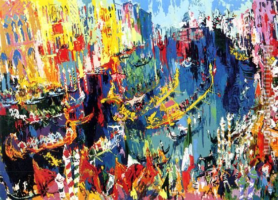 Regatta of the Gondoliers painting - Leroy Neiman Regatta of the Gondoliers art painting